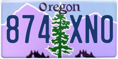 OR license plate 874XNO