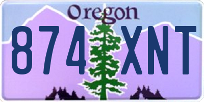 OR license plate 874XNT