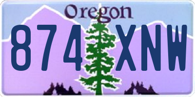 OR license plate 874XNW