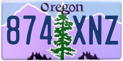 OR license plate 874XNZ