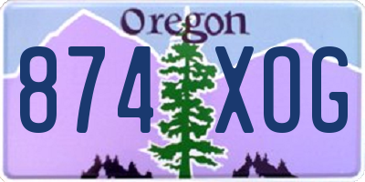 OR license plate 874XOG