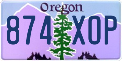 OR license plate 874XOP
