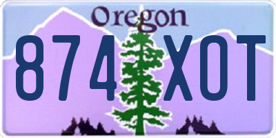 OR license plate 874XOT