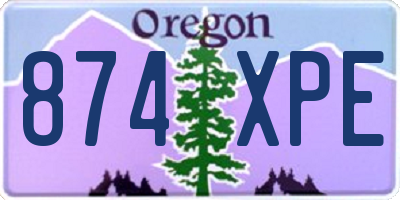 OR license plate 874XPE