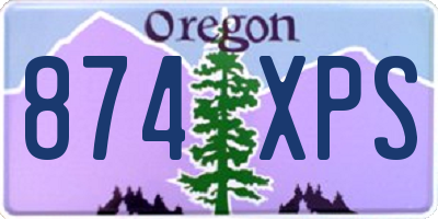 OR license plate 874XPS