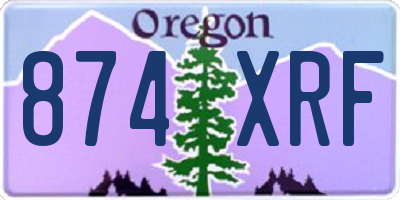 OR license plate 874XRF