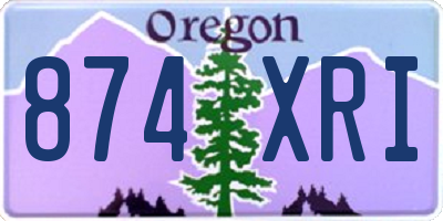 OR license plate 874XRI
