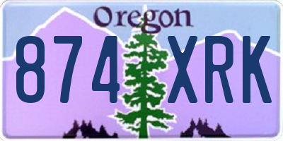 OR license plate 874XRK