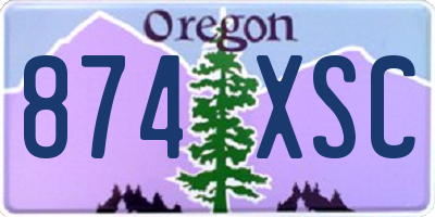 OR license plate 874XSC