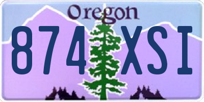 OR license plate 874XSI