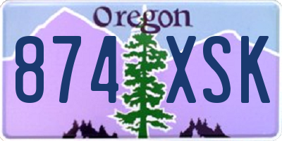 OR license plate 874XSK