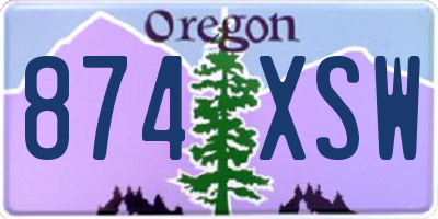OR license plate 874XSW