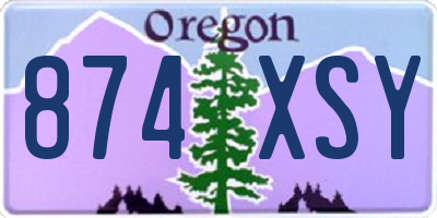 OR license plate 874XSY