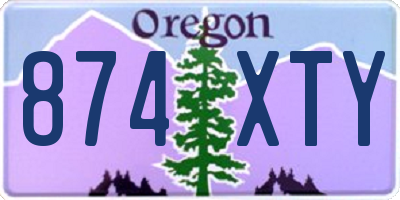OR license plate 874XTY
