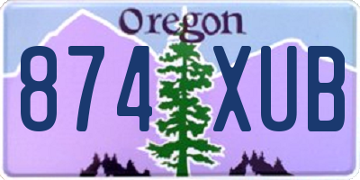OR license plate 874XUB