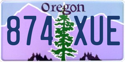 OR license plate 874XUE