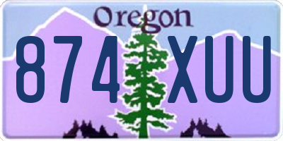 OR license plate 874XUU