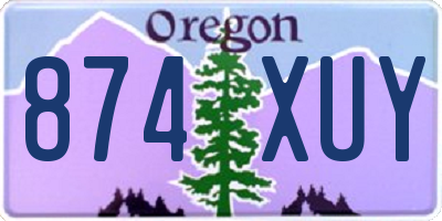OR license plate 874XUY