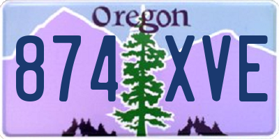 OR license plate 874XVE
