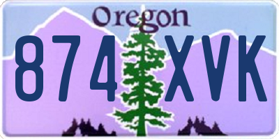 OR license plate 874XVK