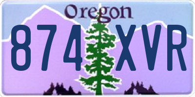 OR license plate 874XVR