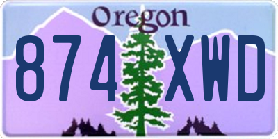 OR license plate 874XWD