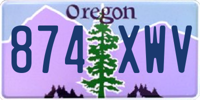 OR license plate 874XWV