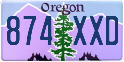 OR license plate 874XXD