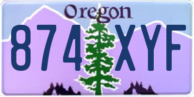 OR license plate 874XYF
