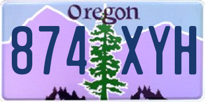 OR license plate 874XYH
