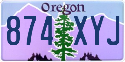 OR license plate 874XYJ