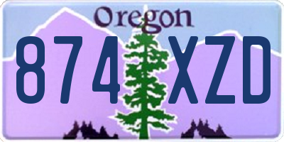 OR license plate 874XZD