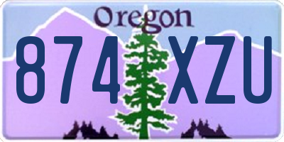 OR license plate 874XZU