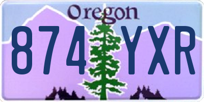 OR license plate 874YXR