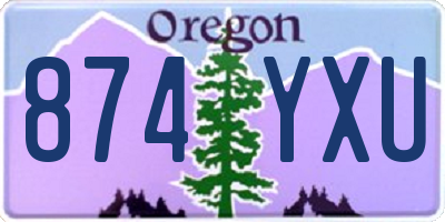 OR license plate 874YXU