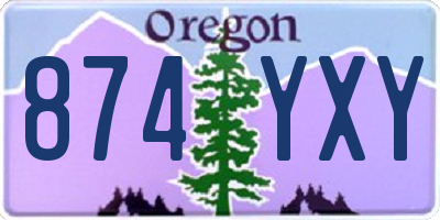 OR license plate 874YXY
