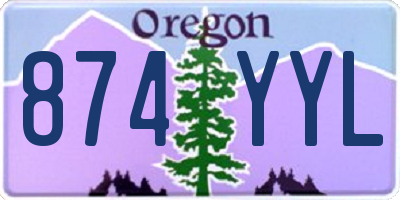 OR license plate 874YYL