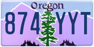 OR license plate 874YYT