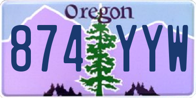 OR license plate 874YYW