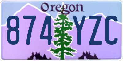 OR license plate 874YZC