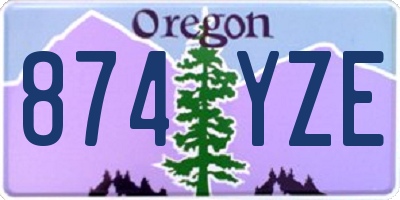 OR license plate 874YZE
