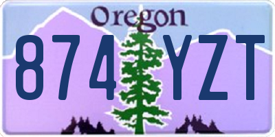 OR license plate 874YZT