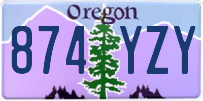 OR license plate 874YZY