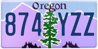 OR license plate 874YZZ