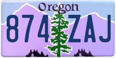 OR license plate 874ZAJ