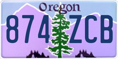 OR license plate 874ZCB