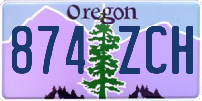 OR license plate 874ZCH