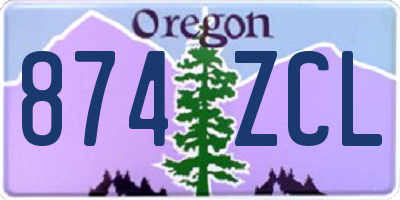 OR license plate 874ZCL