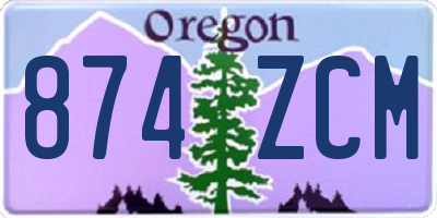 OR license plate 874ZCM