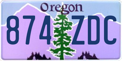 OR license plate 874ZDC